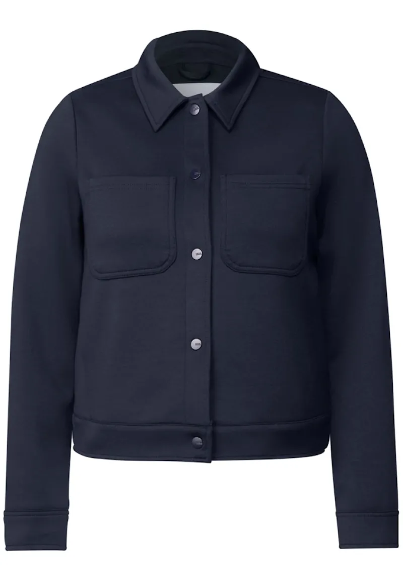 Cecil Pullover & Sweatshirts*Kurze Sweatjacke universal blue