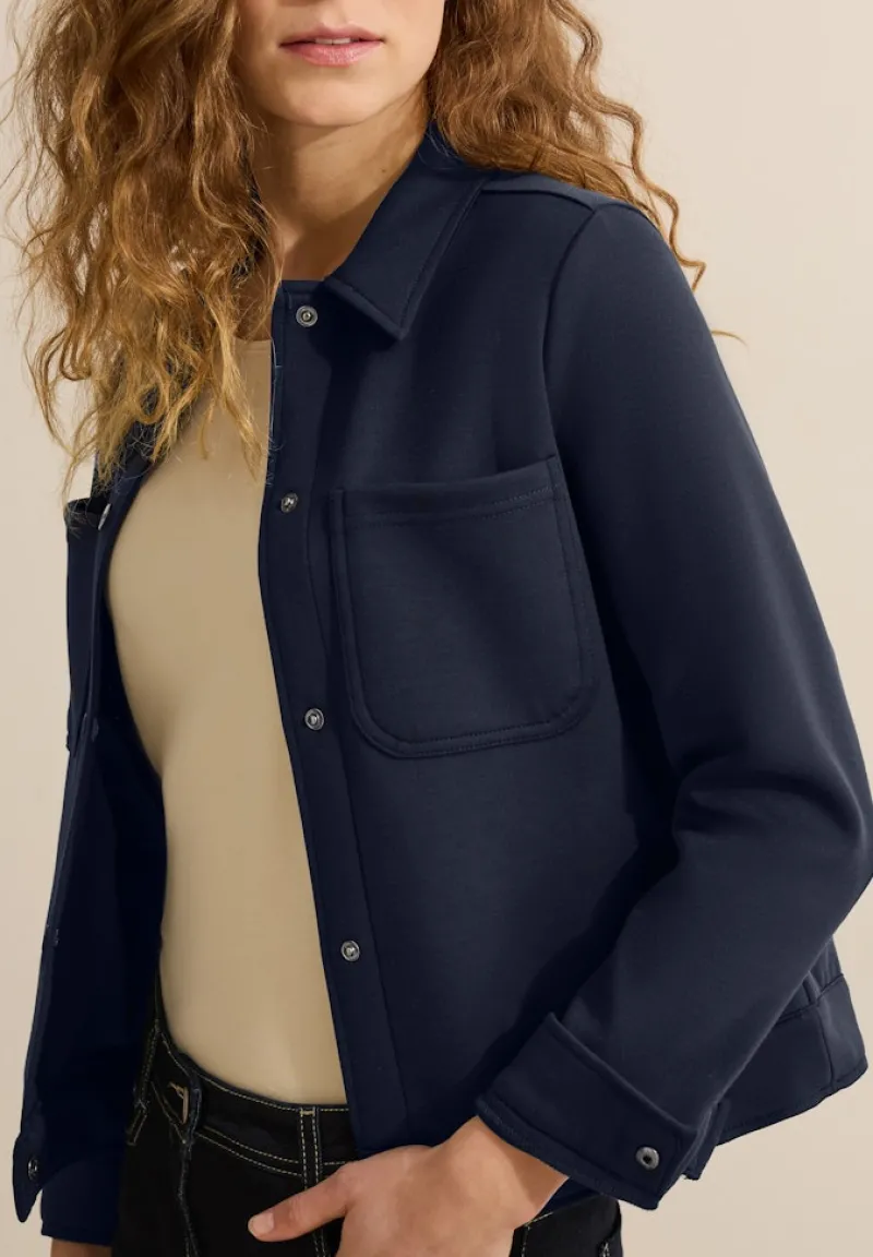 Cecil Pullover & Sweatshirts*Kurze Sweatjacke universal blue