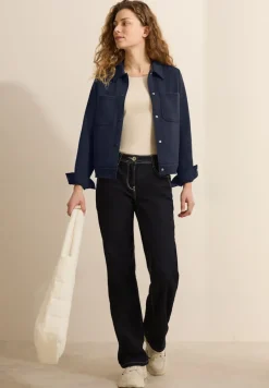 Cecil Pullover & Sweatshirts*Kurze Sweatjacke universal blue