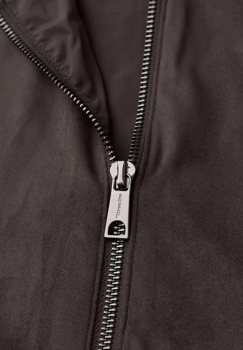 Street One Jacken*Kurze Velours Jacke deep roast brown