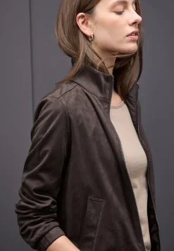 Street One Jacken*Kurze Velours Jacke deep roast brown