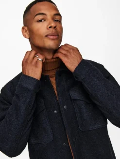 Only & Sons Jacken*Kurze Wolljacke Dex Dark Navy