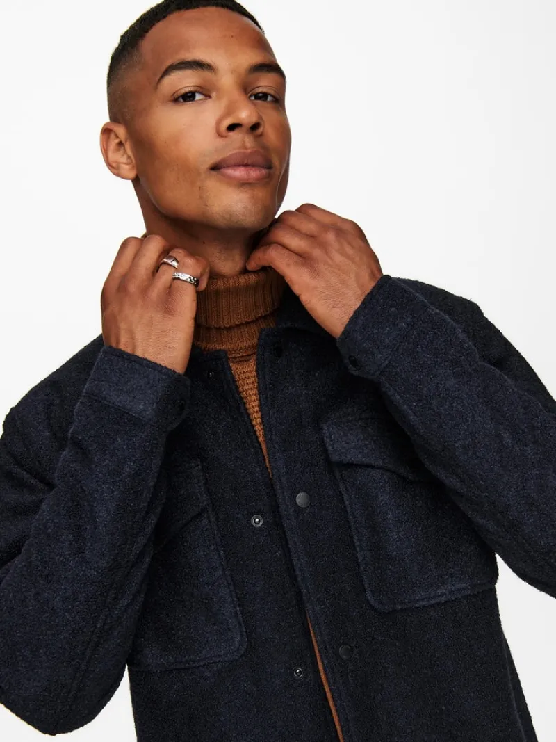 Only & Sons Jacken*Kurze Wolljacke Dex Dark Navy