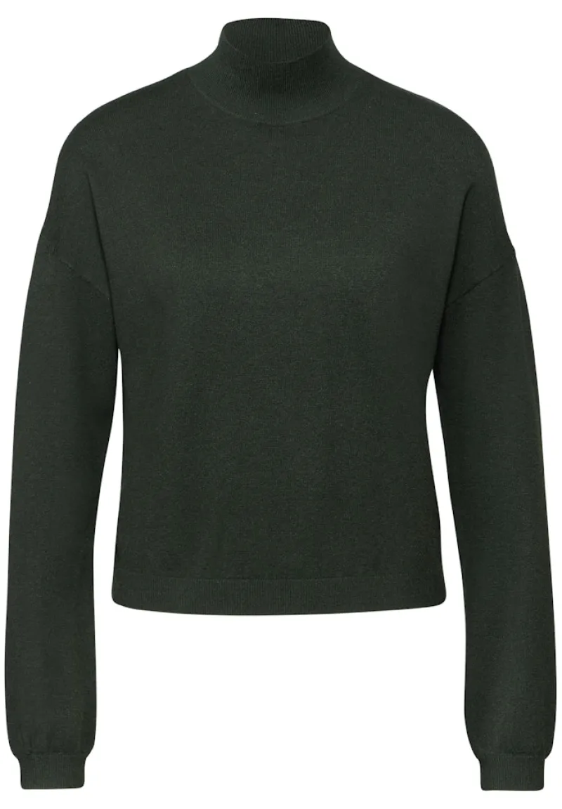 STREET ONE STUDIO Pullover & Sweatshirts*Kurzer Strickpullover oil green