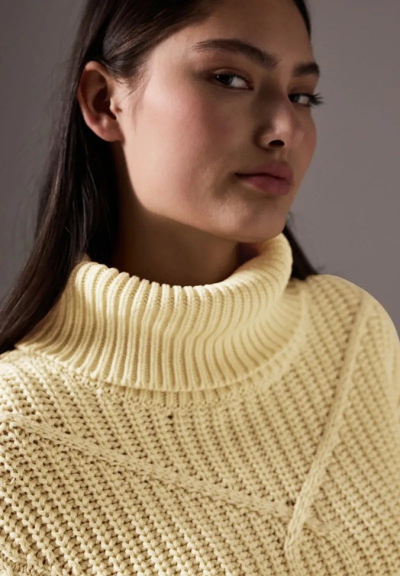 STREET ONE STUDIO Pullover & Sweatshirts*Kurzer Strukturpullover bond yellow