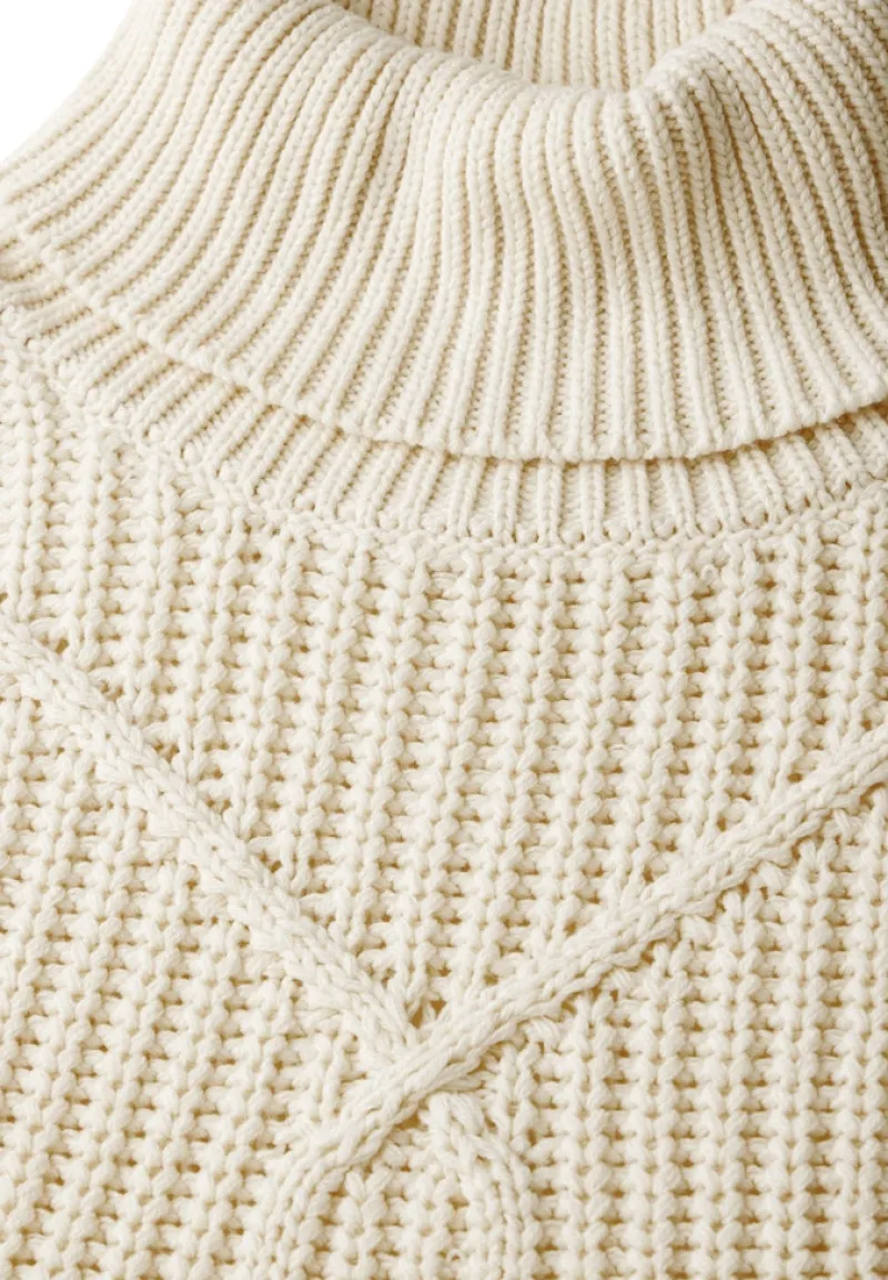 STREET ONE STUDIO Pullover & Sweatshirts*Kurzer Strukturpullover soft beige