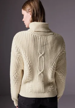 STREET ONE STUDIO Pullover & Sweatshirts*Kurzer Strukturpullover soft beige