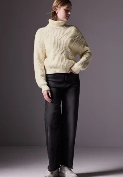 STREET ONE STUDIO Pullover & Sweatshirts*Kurzer Strukturpullover soft beige