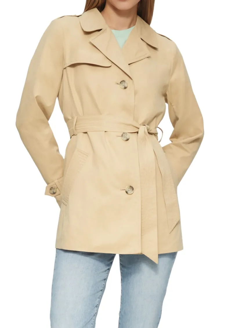 s.Oliver Jacken*Kurzer Trench mit Gürtel brown