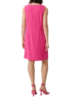 Comma Kleider*Kurzes Kleid aus Crêpe pink