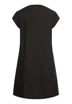 Camel Active Kleider*Kurzes Sommerkleid mit V-Ausschnitt caviar