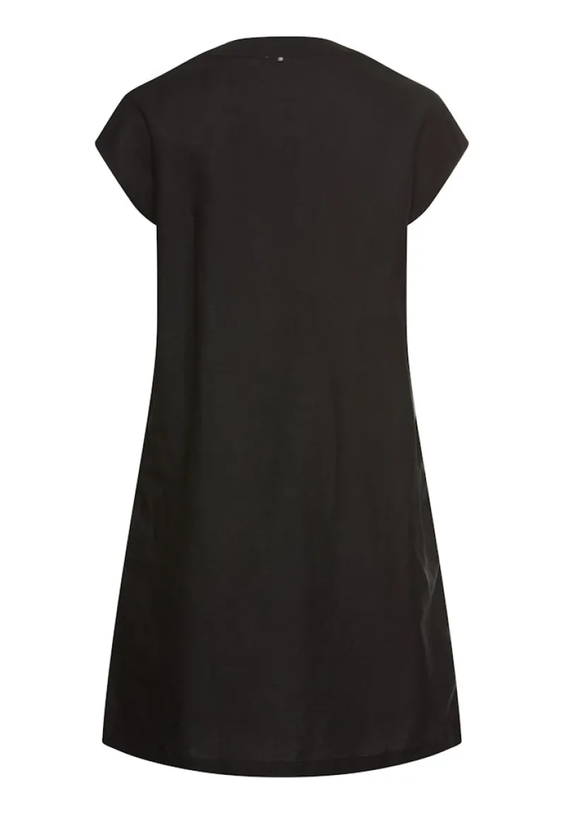 Camel Active Kleider*Kurzes Sommerkleid mit V-Ausschnitt caviar