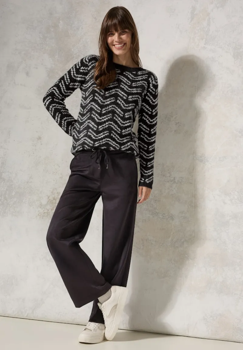 Cecil Pullover & Sweatshirts*Kuscheliger Jaquard Pullover Black