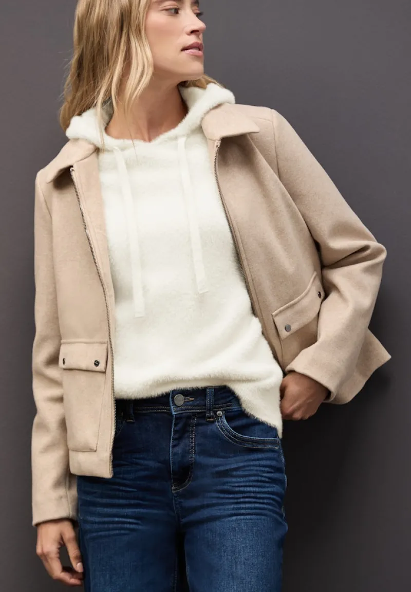 Street One Pullover & Sweatshirts*Kuscheliger Kapuzenpullover soft beige