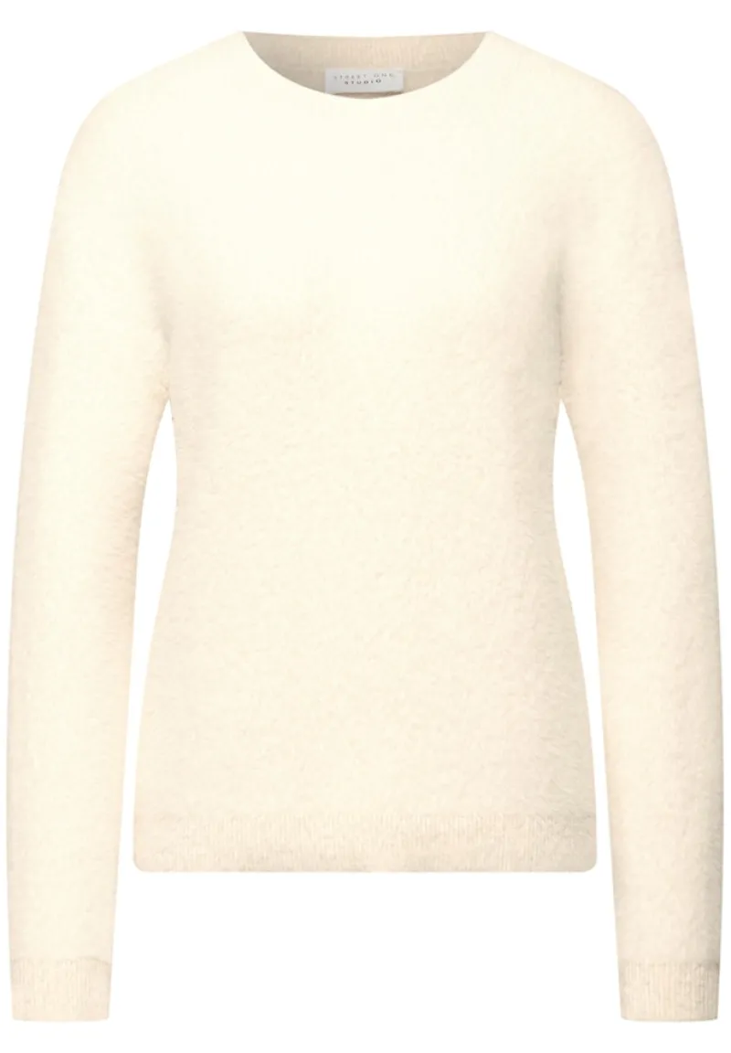STREET ONE STUDIO Pullover & Sweatshirts*Kuscheliger Rundhalspullover soft beige