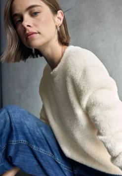 STREET ONE STUDIO Pullover & Sweatshirts*Kuscheliger Rundhalspullover soft beige