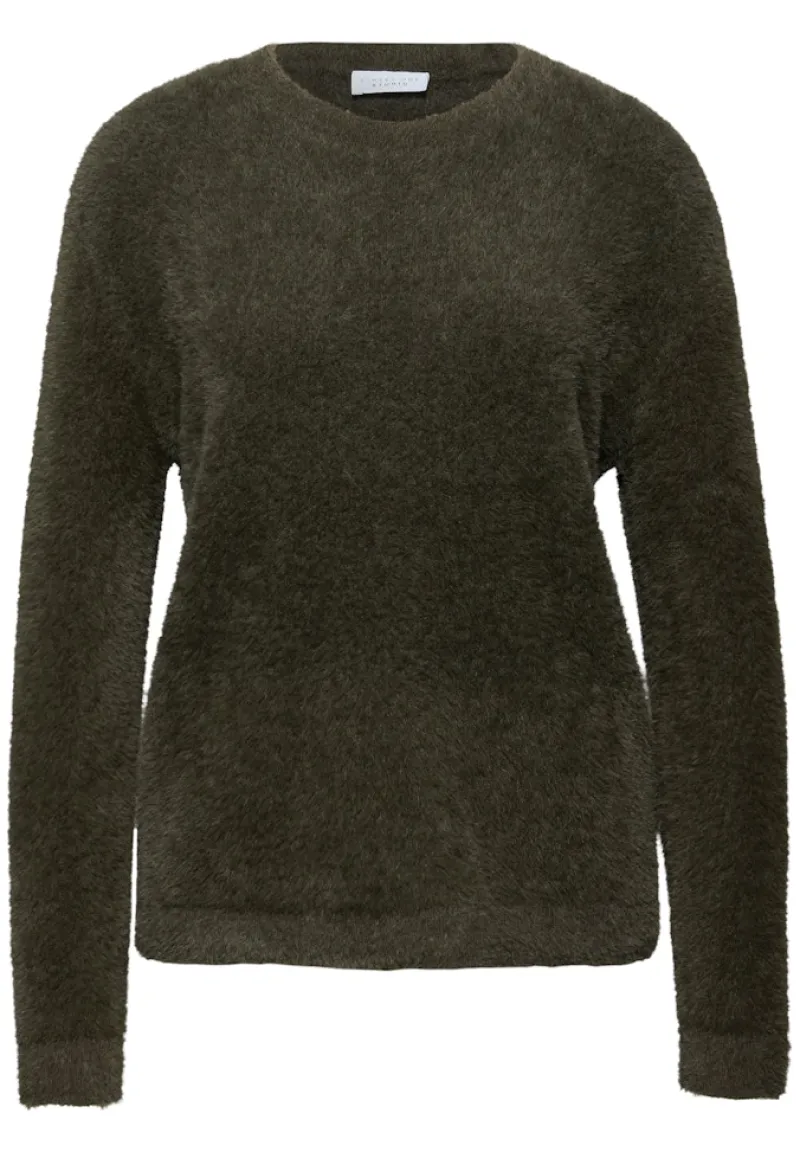STREET ONE STUDIO Pullover & Sweatshirts*Kuscheliger Rundhalspullover hollow green