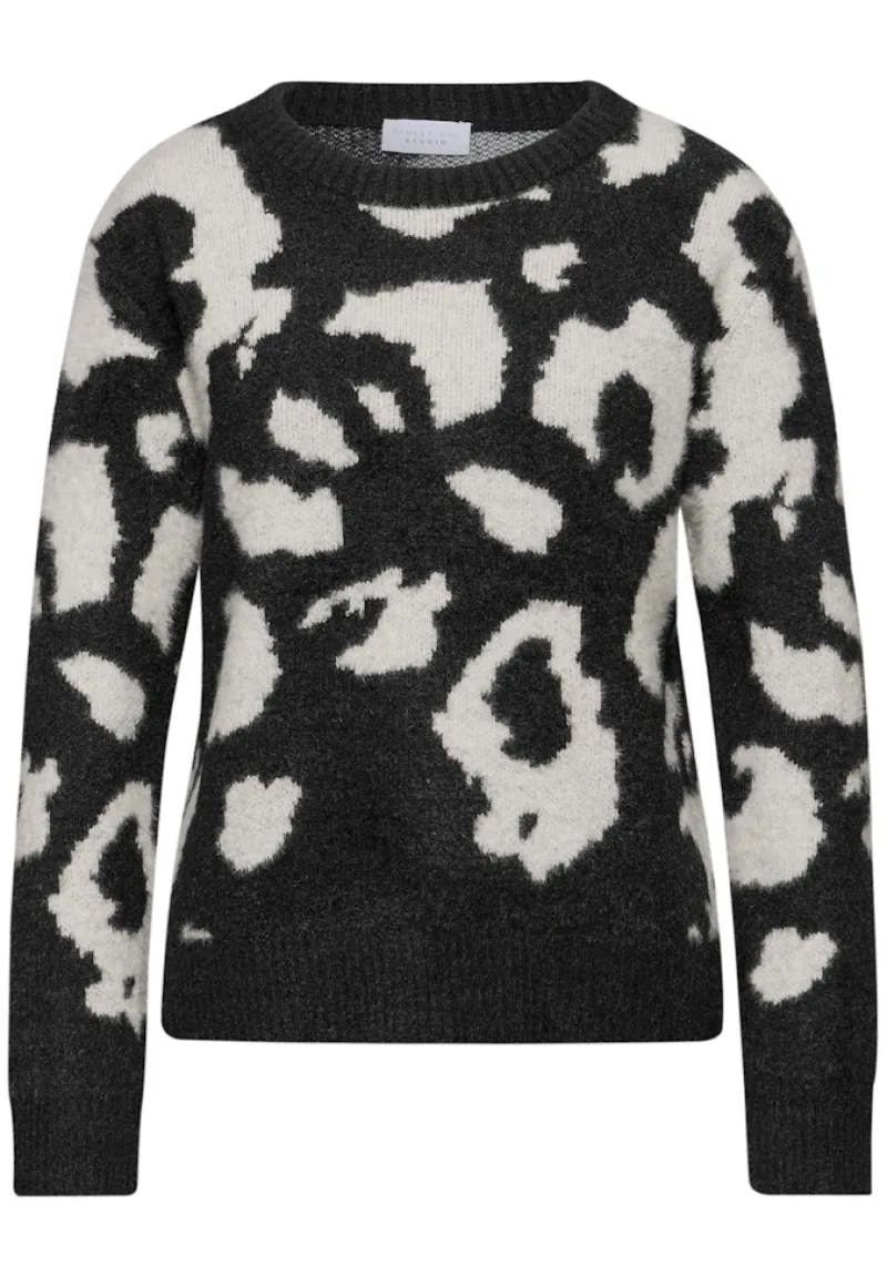 STREET ONE STUDIO Pullover & Sweatshirts*Kuscheliger Rundhalspullover Black