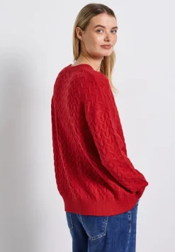 Street One Pullover & Sweatshirts*Kuscheliger Strukturpullover Racing Red