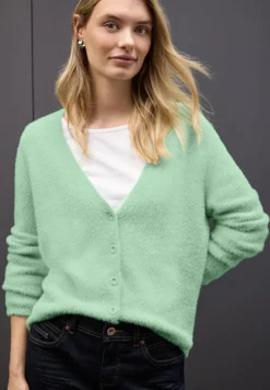 Street One Pullover & Sweatshirts*Kuscheliger V-Neck Cardigan serene green