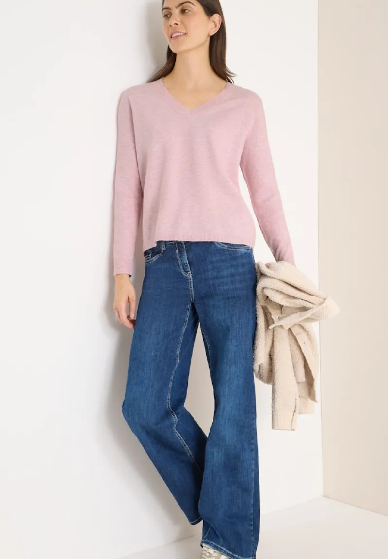 Cecil Pullover & Sweatshirts*Kuscheliger V-Neck Pullover blossom glow melange