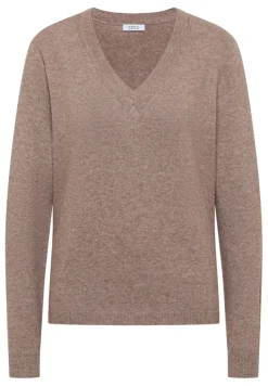 Cecil Pullover & Sweatshirts*Kuscheliger V-Neck Pullover chocolate mousse melange