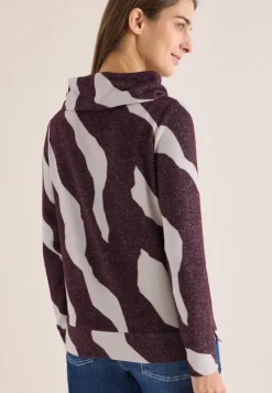 Cecil Shirts*Kuscheliges Shirt mit Muster eggplant red melange