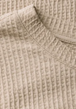 Street One Shirts*Kuscheliges Strukturshirt sheer beige mel.