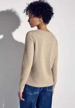 Street One Shirts*Kuscheliges Strukturshirt sheer beige mel.