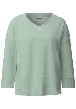 Street One Shirts*Kuscheliges V-Neck Shirt serene green