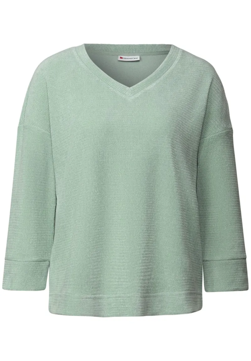 Street One Shirts*Kuscheliges V-Neck Shirt serene green