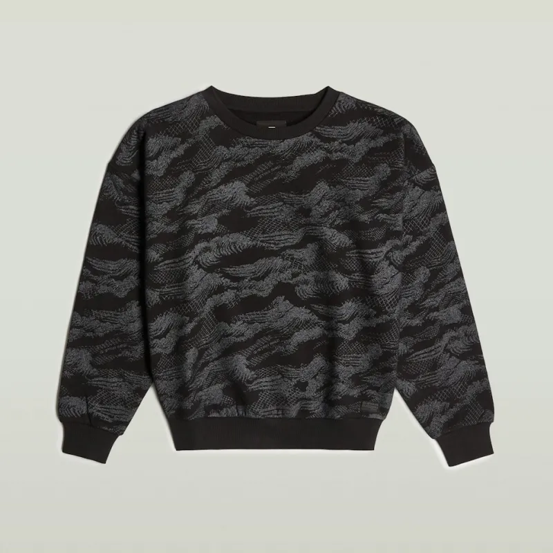 G-star Raw Pullover & Sweatshirts*Lace aop loose r sw wmn dk black lace wave