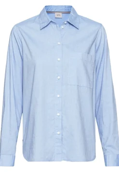 Camel Active Blusen*Langarm Bluse aus reiner Baumwolle Light Blue