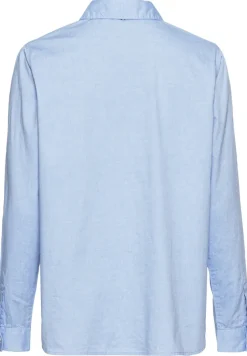 Camel Active Blusen*Langarm Bluse aus reiner Baumwolle Light Blue
