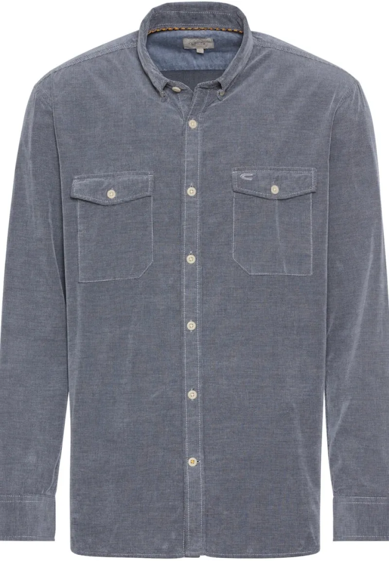 Camel Active Hemden|Big Boys*Langarm Hemd in Regular Fit aus Cord denim blue