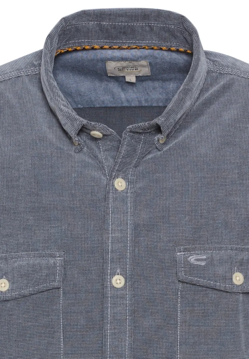 Camel Active Hemden|Big Boys*Langarm Hemd in Regular Fit aus Cord denim blue