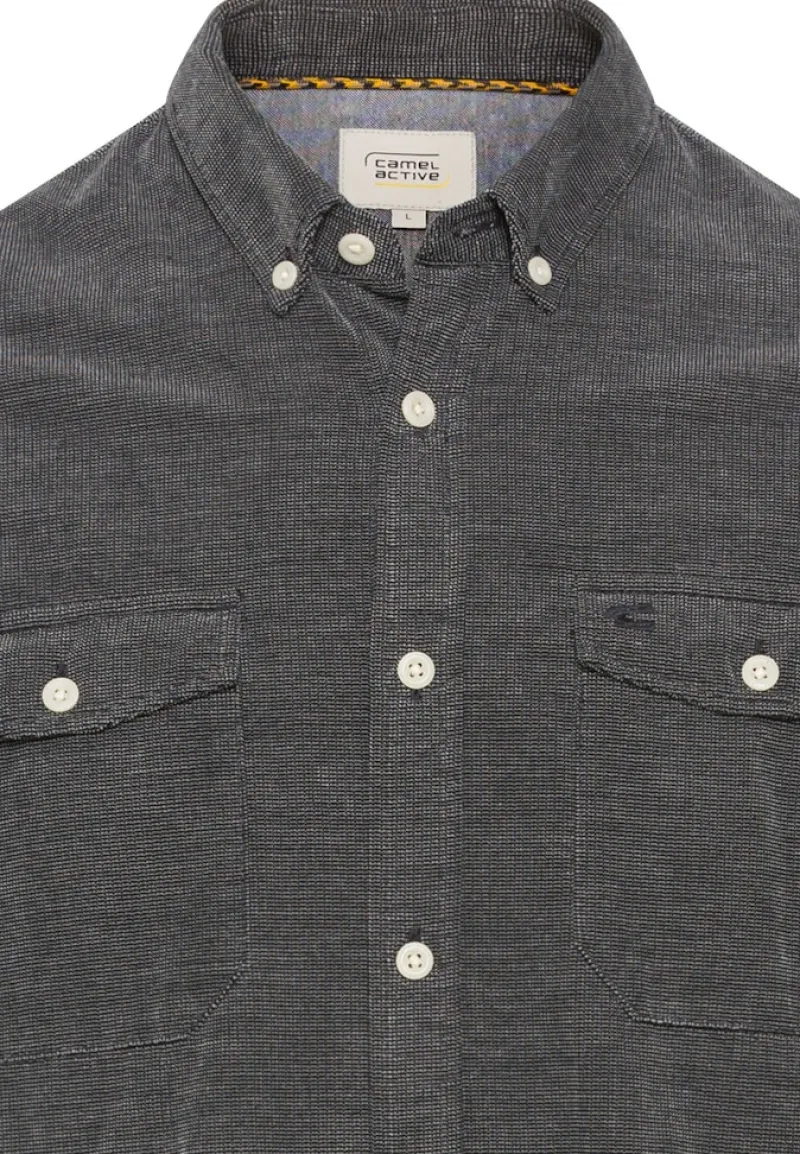 Camel Active Hemden|Big Boys*Langarm Hemd in Regular Fit aus Cord Asphalt