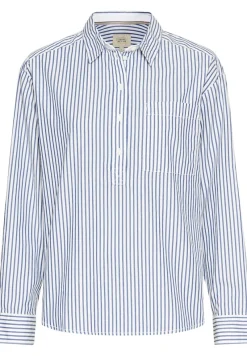 Camel Active Blusen*Langarmbluse mit Knopfleiste stripes