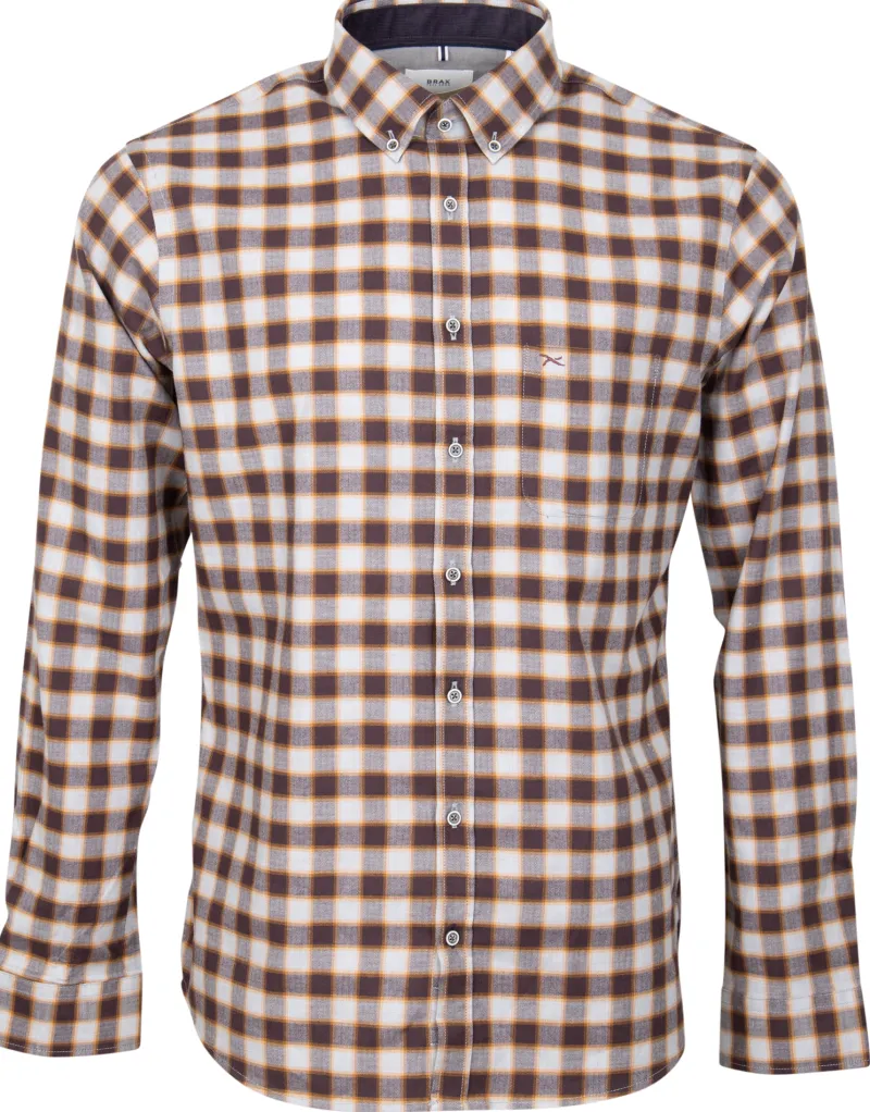 Brax Hemden*Langarmhemd DANIEL Braun