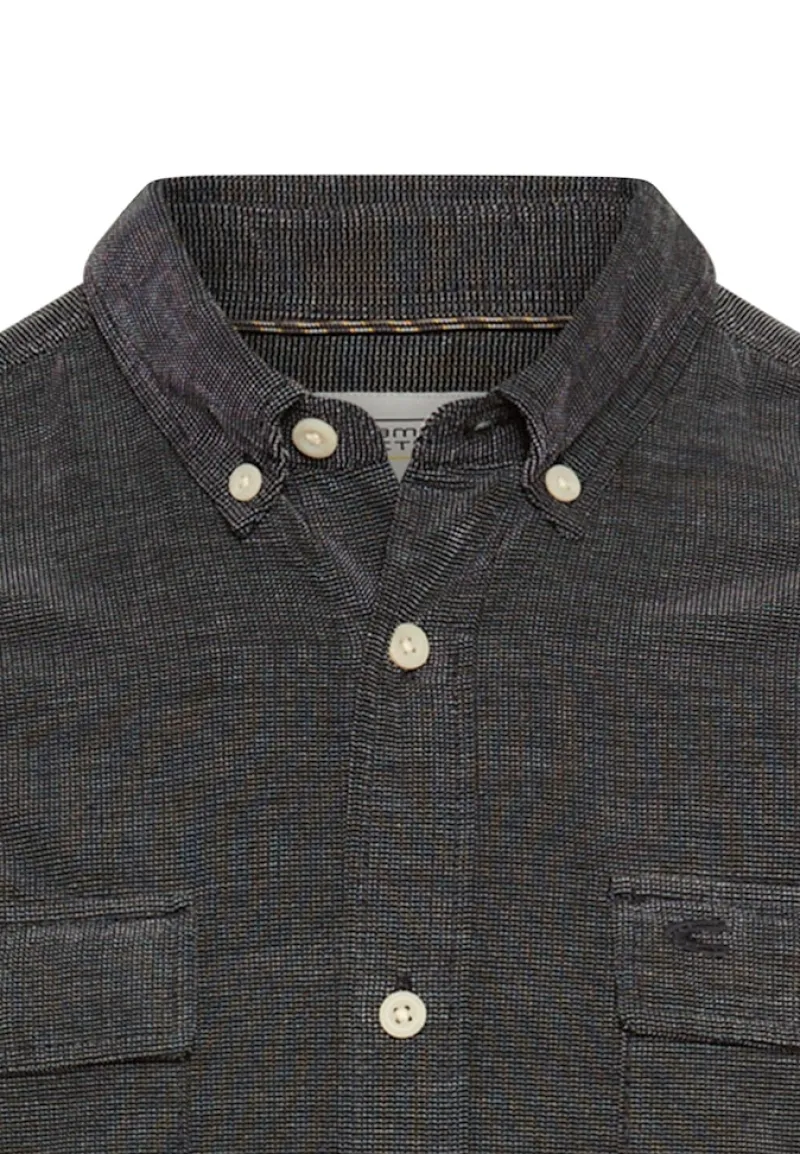 Camel Active Hemden|Big Boys*Langarmhemd mit aufgesetzten Taschen Asphalt