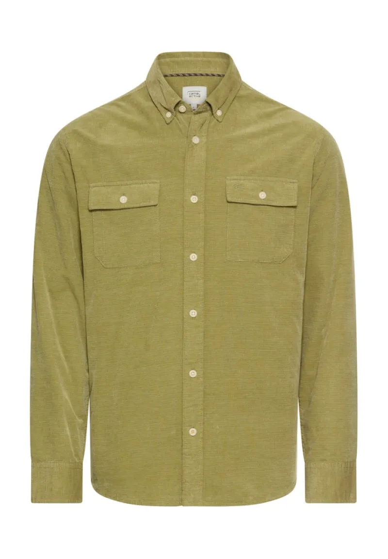 Camel Active Hemden|Big Boys*Langarmhemd mit aufgesetzten Taschen mossstone