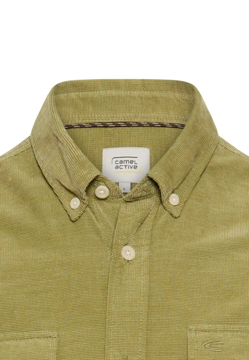 Camel Active Hemden|Big Boys*Langarmhemd mit aufgesetzten Taschen mossstone