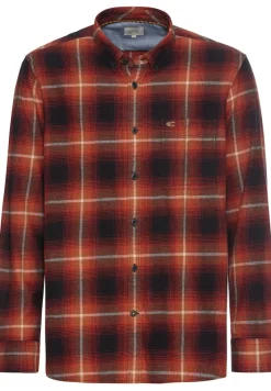 Camel Active Hemden|Big Boys*Langarmhemd mit Karomuster brick red