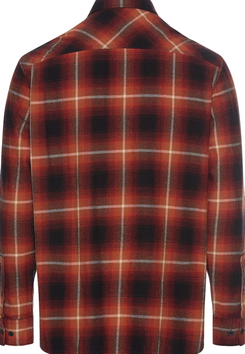 Camel Active Hemden|Big Boys*Langarmhemd mit Karomuster brick red