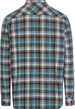 Camel Active Hemden|Big Boys*Langarmhemd mit Karomuster steel blue