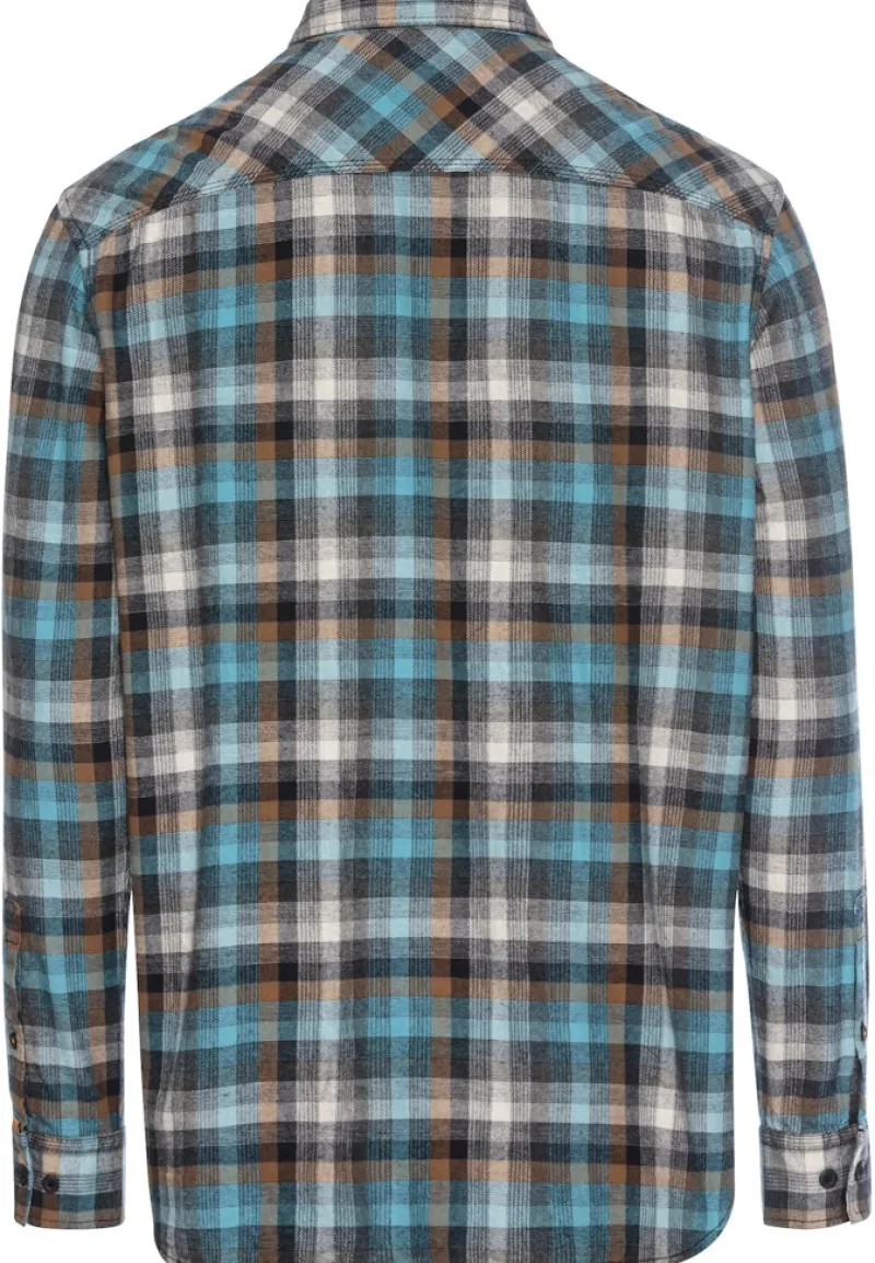 Camel Active Hemden|Big Boys*Langarmhemd mit Karomuster steel blue