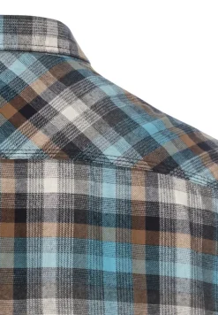 Camel Active Hemden|Big Boys*Langarmhemd mit Karomuster steel blue