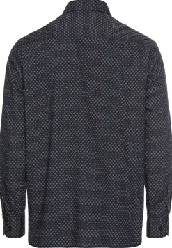 Camel Active Hemden|Big Boys*Langarmhemd mit Minimal-Print night blue