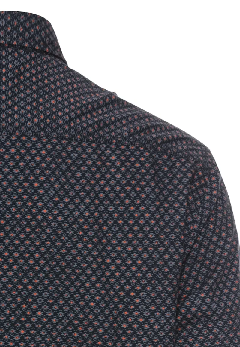 Camel Active Hemden|Big Boys*Langarmhemd mit Minimal-Print night blue