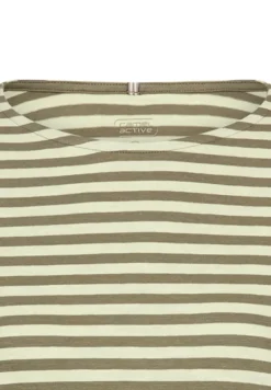 Camel Active Shirts*Langarmshirt aus reiner Baumwolle shadow khaki stripes